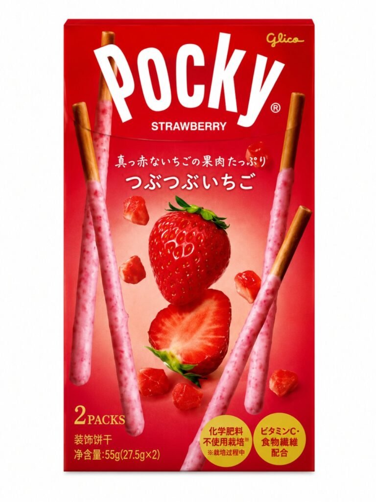 Glico Pocky – paluszki truskawkowe z kawałkami truskawek