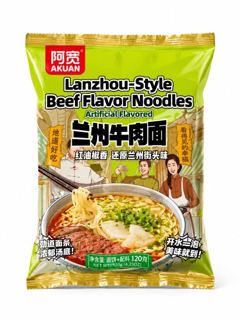 AKUAN Lanzhou – makaron instant o smaku wołowiny