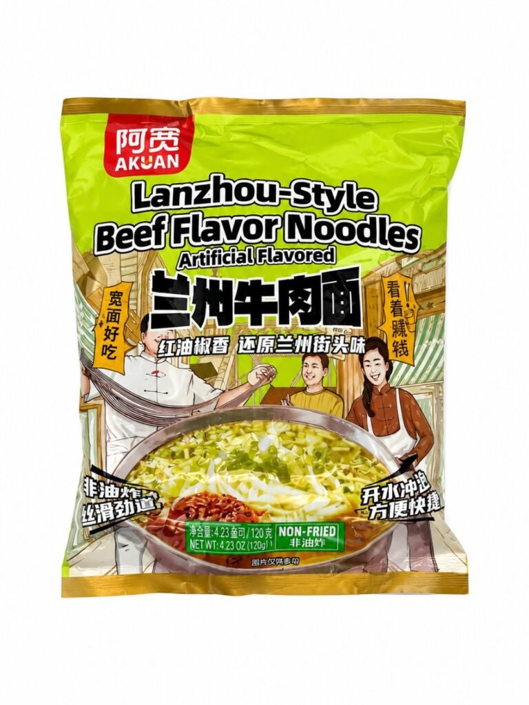 AKUAN Lanzhou – makaron instant o smaku wołowiny, 130 g