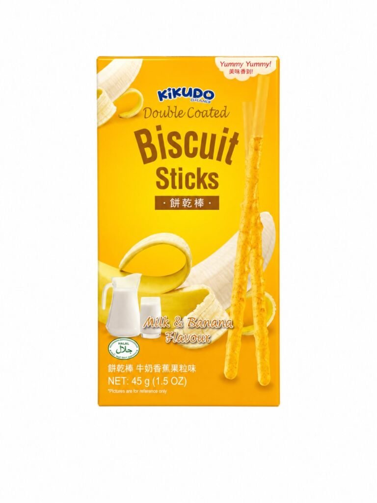 KIKUDO Double Coated – chrupiące paluszki mleko-banan