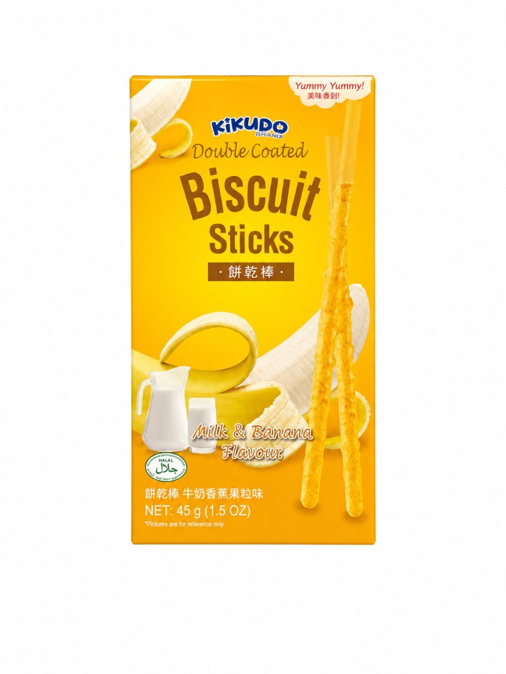 KIKUDO Double Coated – chrupiące paluszki mleko-banan