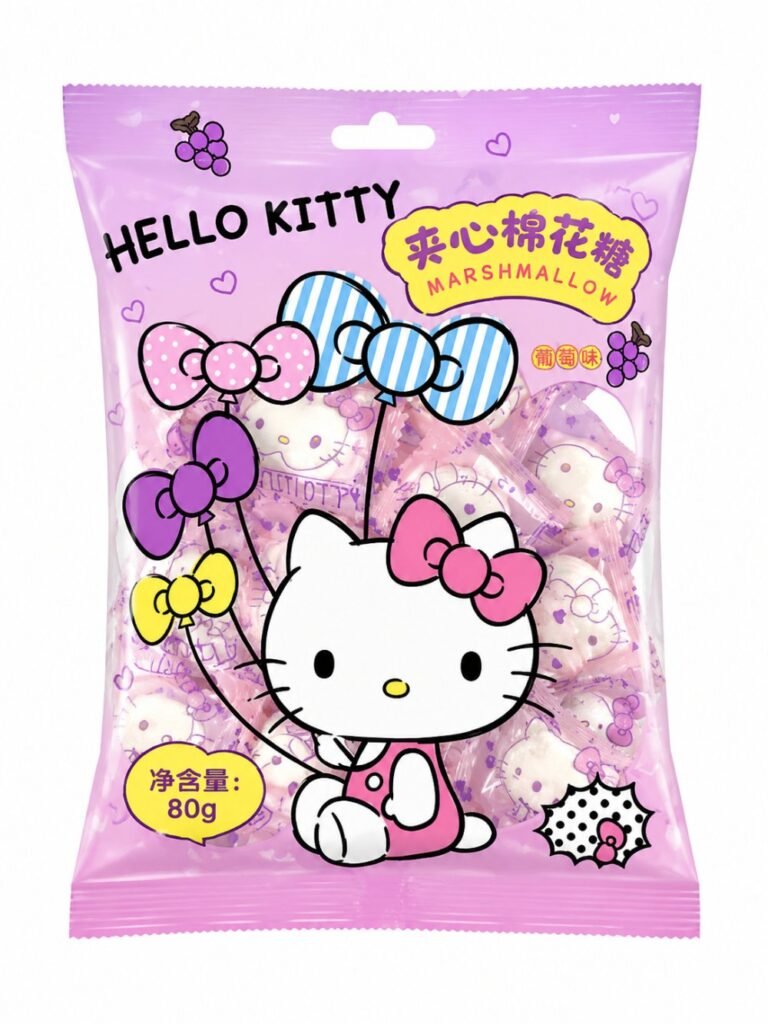 Hello Kitty – pianki marshmallow o smaku winogron