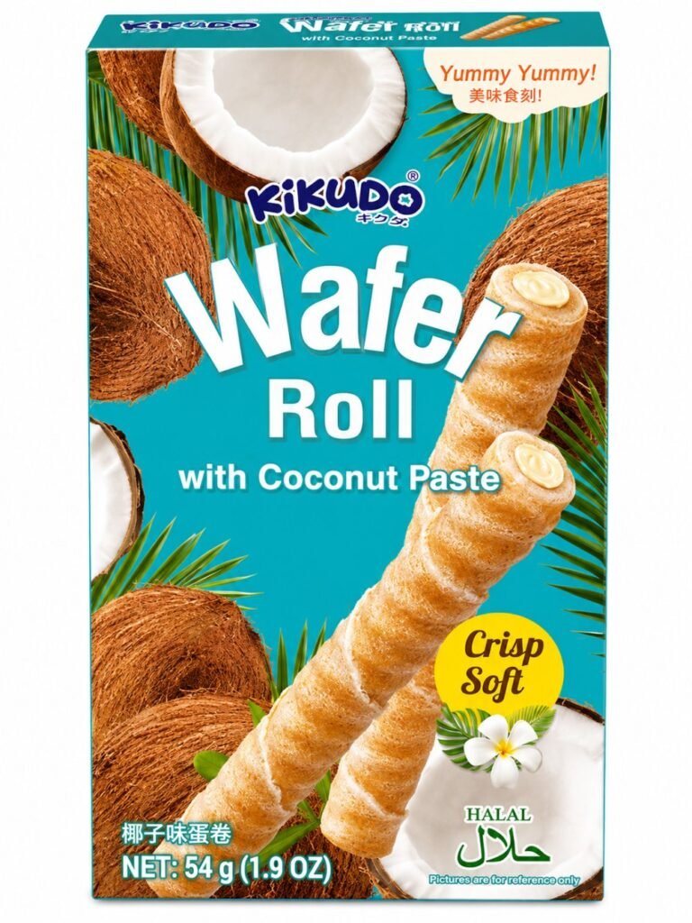 KIKUDO – waflowe roladki z kremem kokosowym