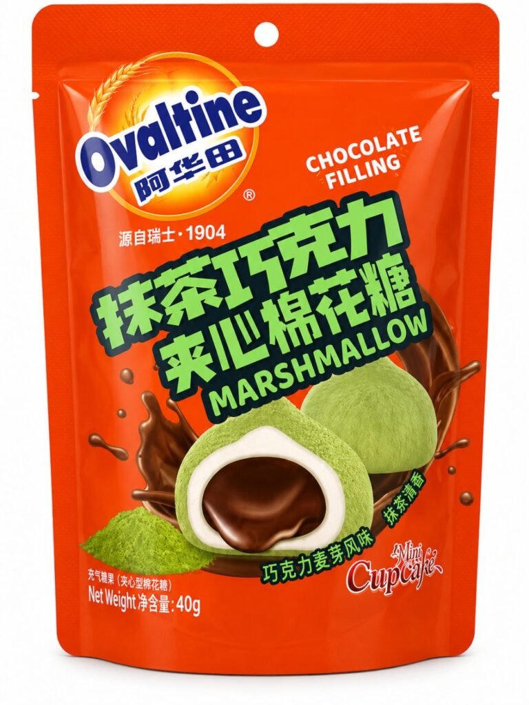 Ovaltine – pianki matcha z nadzieniem czekoladowym